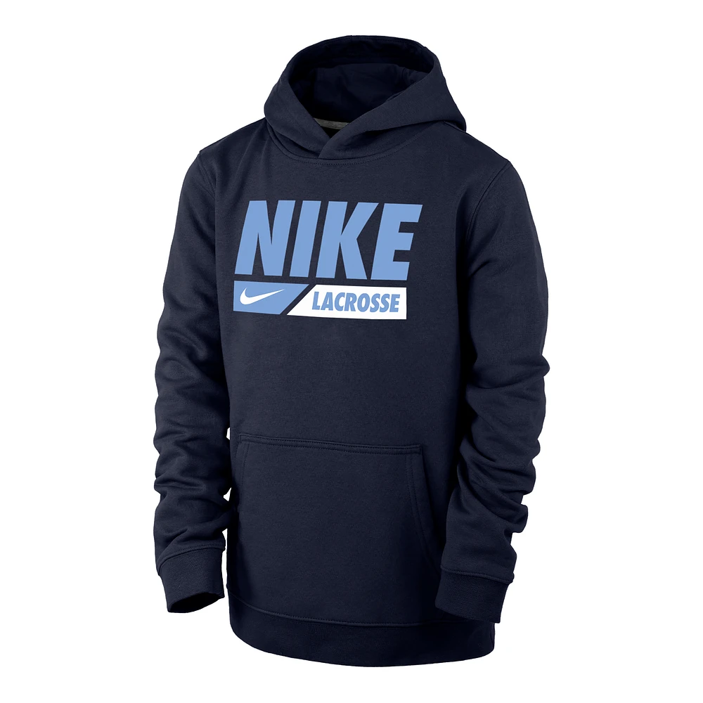 Nike Club Fleece Big Kids' Lacrosse Pullover Hoodie