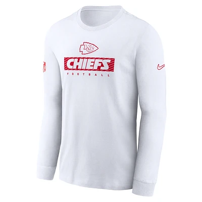 Kansas City Chiefs Sideline Team Issue Men's Nike Dri-FIT NFL Long-Sleeve T-Shirt