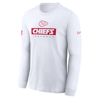 Kansas City Chiefs Sideline Team Issue Men's Nike Dri-FIT NFL Long-Sleeve T-Shirt