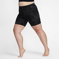 Nike Zenvy Tie-Dye Women's Gentle-Support High-Waisted 8" Biker Shorts (Plus Size)