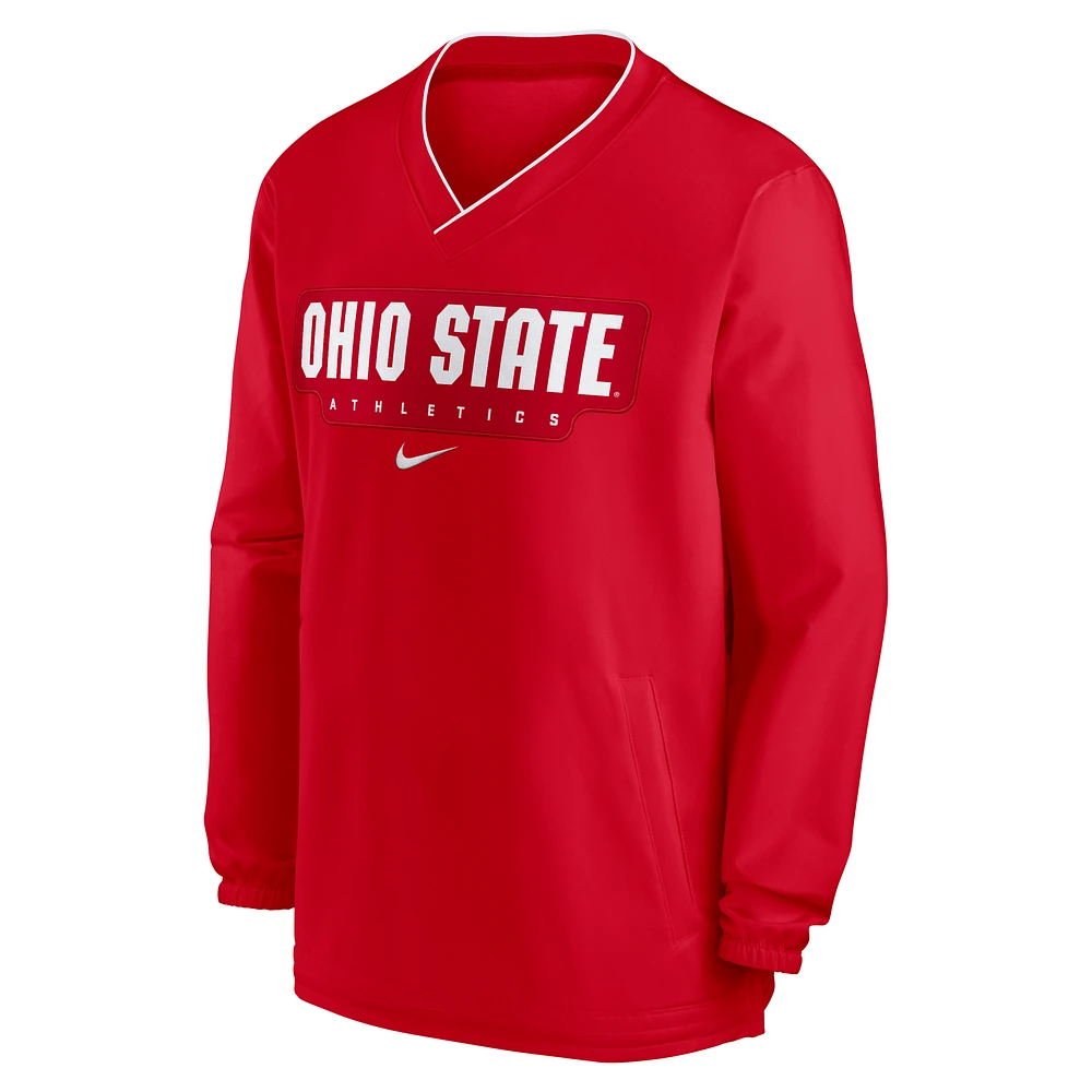 Ohio State Buckeyes Sideline Men's Nike College Long-Sleeve Windshirt