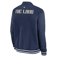 Cleveland Guardians Authentic Collection City Connect Men's Nike MLB Full-Zip Bomber Jacket