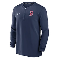 Boston Red Sox Authentic Collection Game Time Men's Nike Dri-FIT MLB 1/2-Zip Long-Sleeve Top