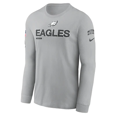 Philadelphia Eagles Salute to Service Mascot Edge Legend Men's Nike NFL Long-Sleeve T-Shirt