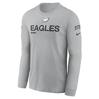 Philadelphia Eagles Salute to Service Mascot Edge Legend Men's Nike NFL Long-Sleeve T-Shirt