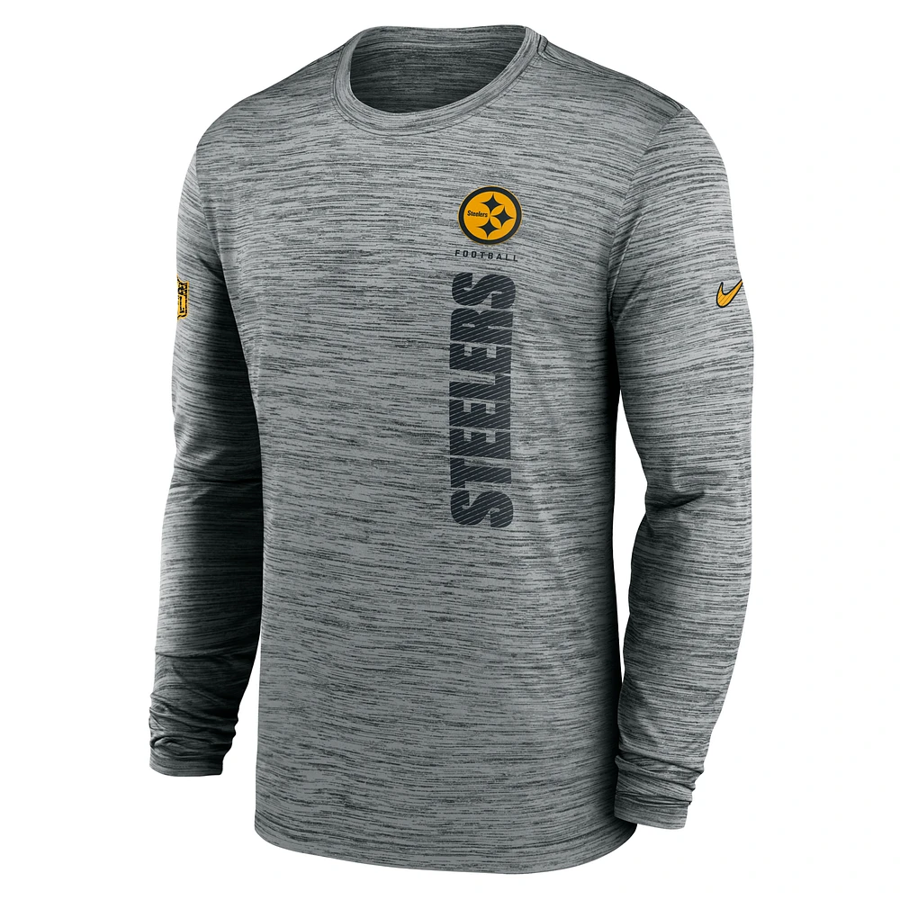 Pittsburgh Steelers Sideline Velocity Men's Nike Dri-FIT NFL Long-Sleeve T-Shirt