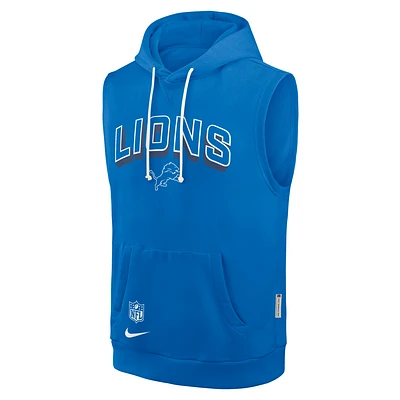Detroit Lions Sideline Men's Nike Dri-FIT NFL Sleeveless Pullover Hoodie
