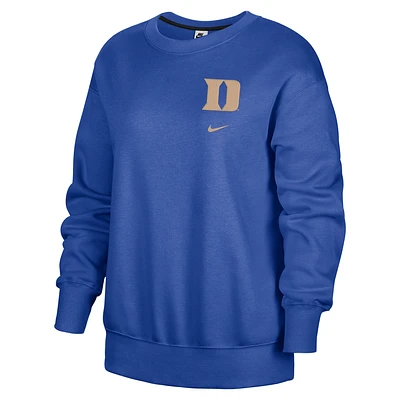 Duke Club Fleece Women's Nike College Oversized Fit Crew-Neck Sweatshirt