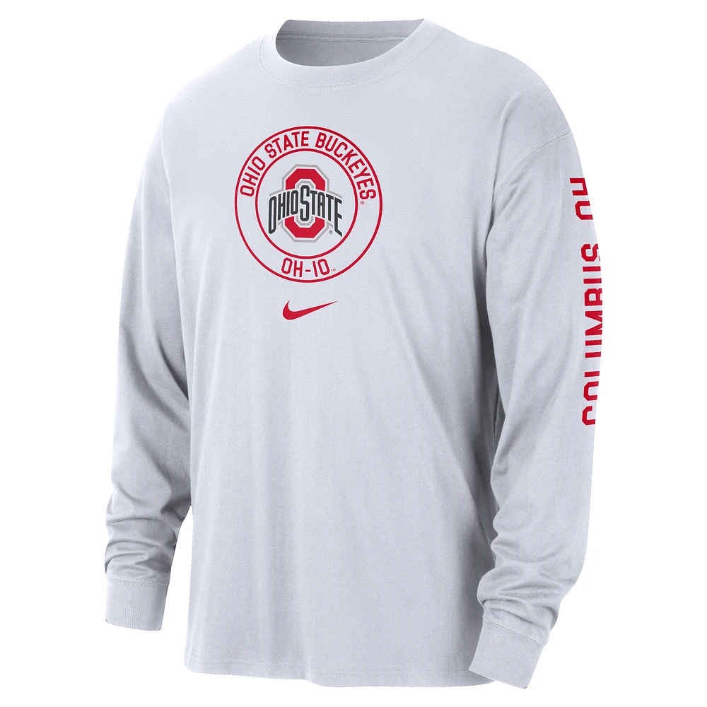 Ohio State Max90 Men's Nike College Long-Sleeve T-Shirt