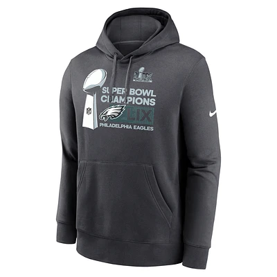 Philadelphia Eagles Super Bowl LIX Champions Trophy Collection Club Men's Nike NFL Pullover Hoodie