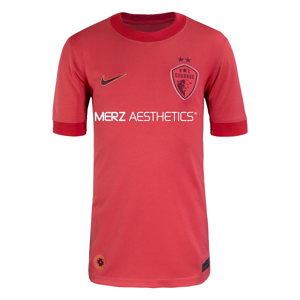 North Carolina Courage 2025 Stadium Away Big Kids' Nike Dri-FIT NWSL Replica Jersey