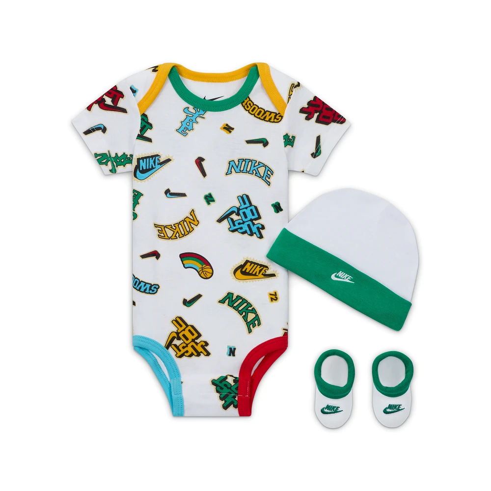 Nike Baby (0-9M) 3-Piece Bodysuit Set