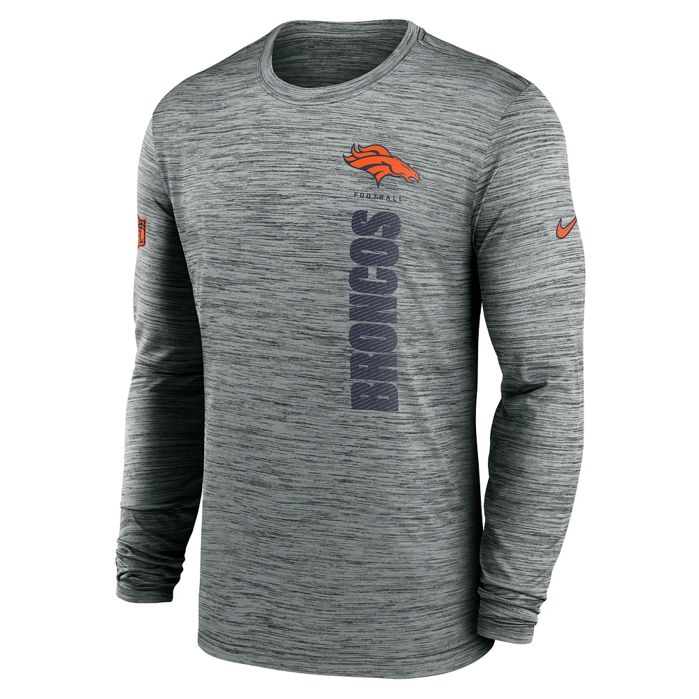 Denver Broncos Sideline Velocity Men's Nike Dri-FIT NFL Long-Sleeve T-Shirt