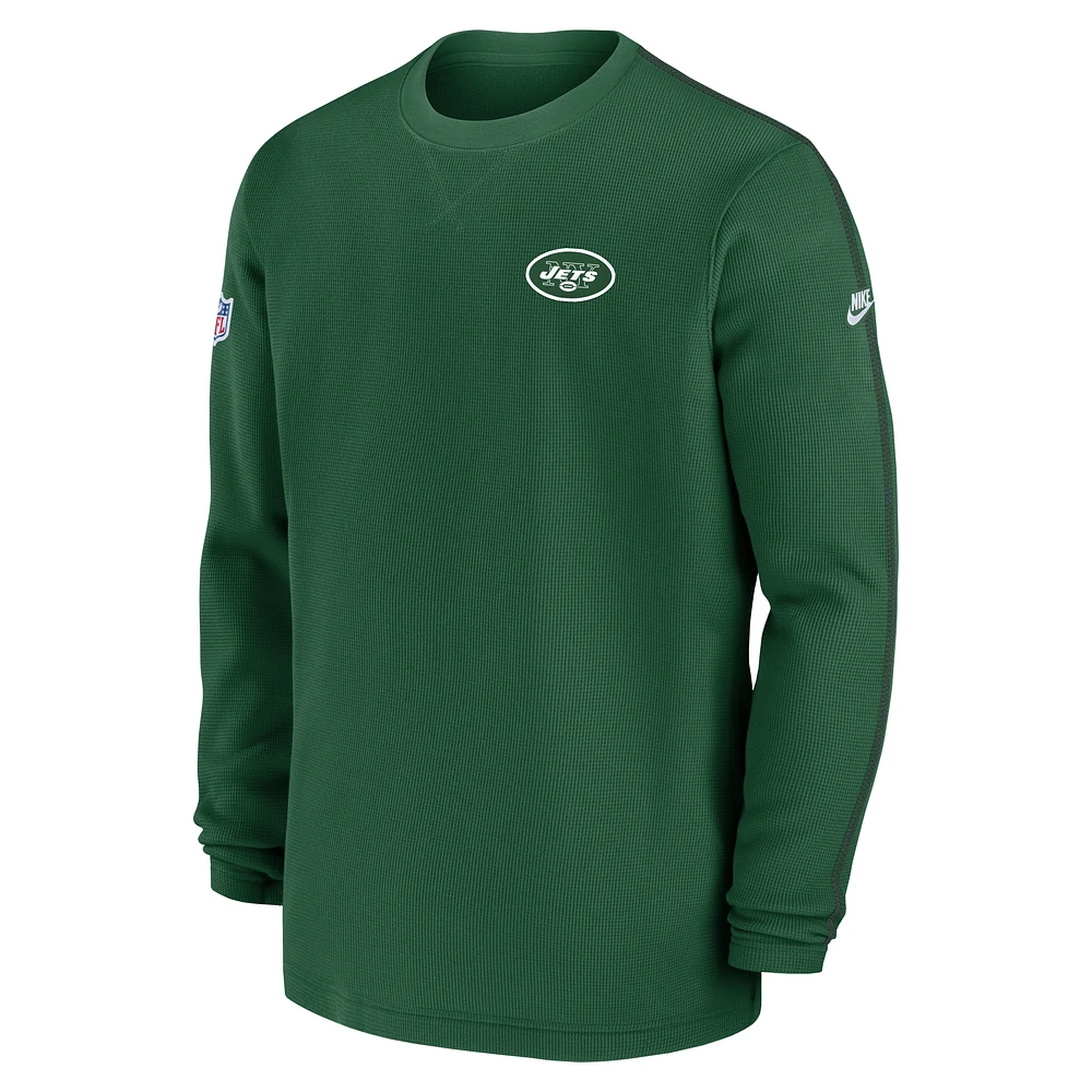 New York Jets Sideline Logo Coach Men’s Nike NFL Long-Sleeve Top