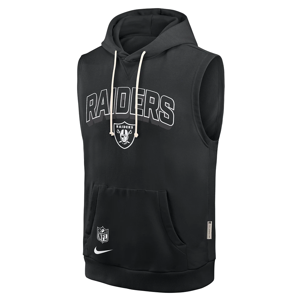 Las Vegas Raiders Sideline Men's Nike Dri-FIT NFL Sleeveless Pullover Hoodie