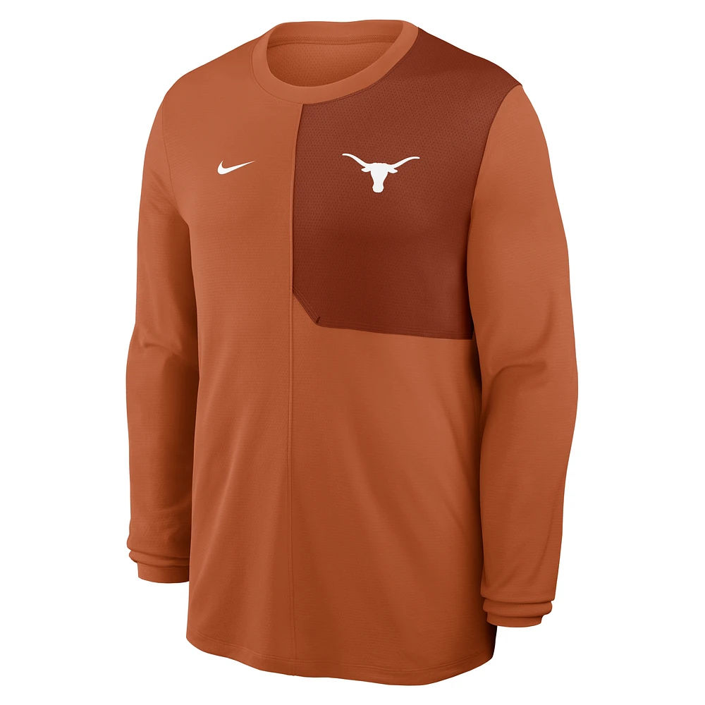 Texas Sideline Coach Men's Nike Dri-FIT College Long-Sleeve Top