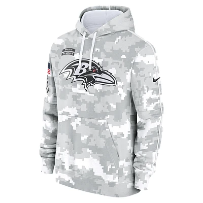 Baltimore Ravens Salute to Service Primary Edge Club Men's Nike NFL Pullover Hoodie