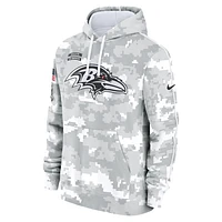 Baltimore Ravens Salute to Service Primary Edge Club Men's Nike NFL Pullover Hoodie