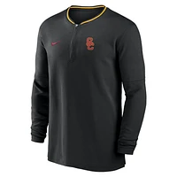 USC Trojans Sideline Coach Men's Nike Dri-FIT College 1/2-Zip Long-Sleeve Top