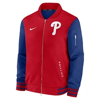 Philadelphia Phillies Authentic Collection Dugout Men's Nike MLB Full-Zip Bomber Jacket