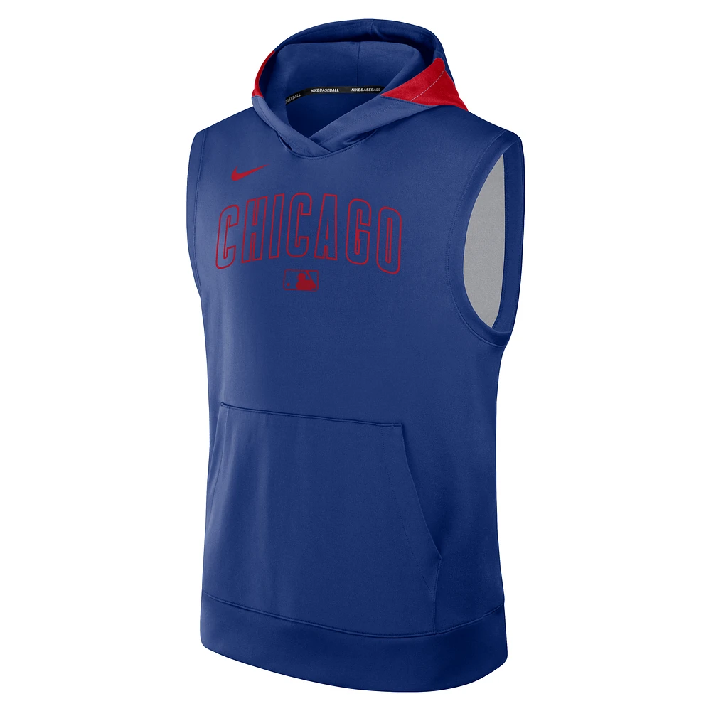 Chicago Cubs Authentic Collection Men’s Nike Dri-FIT MLB Sleeveless Pullover Hoodie