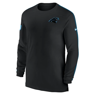 Carolina Panthers Sideline Coach Men's Nike Dri-FIT NFL Long-Sleeve Top