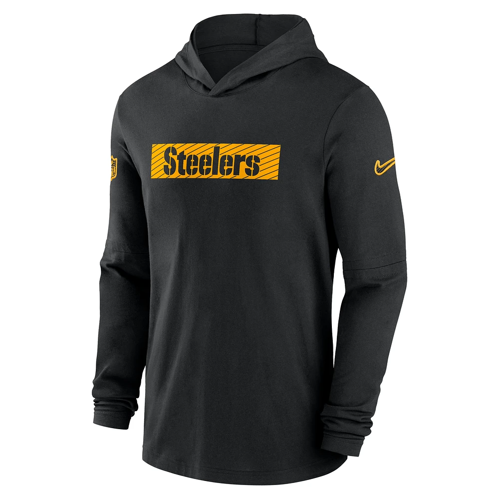 Pittsburgh Steelers Sideline Men's Nike Dri-FIT NFL Long-Sleeve Hooded Top