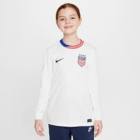 USWNT 2024 Stadium Home Big Kids' Nike Dri-FIT Soccer Long-Sleeve Replica Jersey