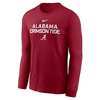 Alabama Sideline Men's Nike Dri-FIT College Long-Sleeve T-Shirt