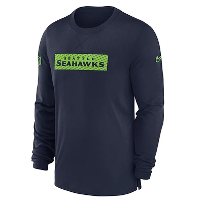 Seattle Seahawks Sideline Player Team Issue Men’s Nike Dri-FIT Long-Sleeve Top