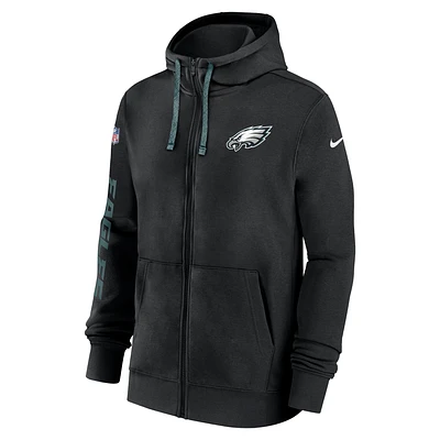 Philadelphia Eagles Sideline Team Issue Club Men's Nike Full Zip Hoodie