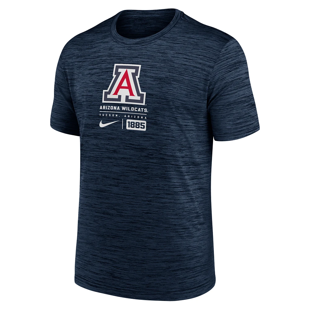 Arizona Wildcats Campus Center Block Velocity Men's Nike Dri-FIT College T-Shirt