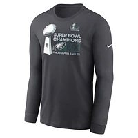 Philadelphia Eagles Super Bowl LIX Champions Trophy Collection Men's Nike NFL Long-Sleeve T-Shirt