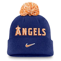 Los Angeles Angels Peak Men's Nike MLB Cuffed Pom Beanie