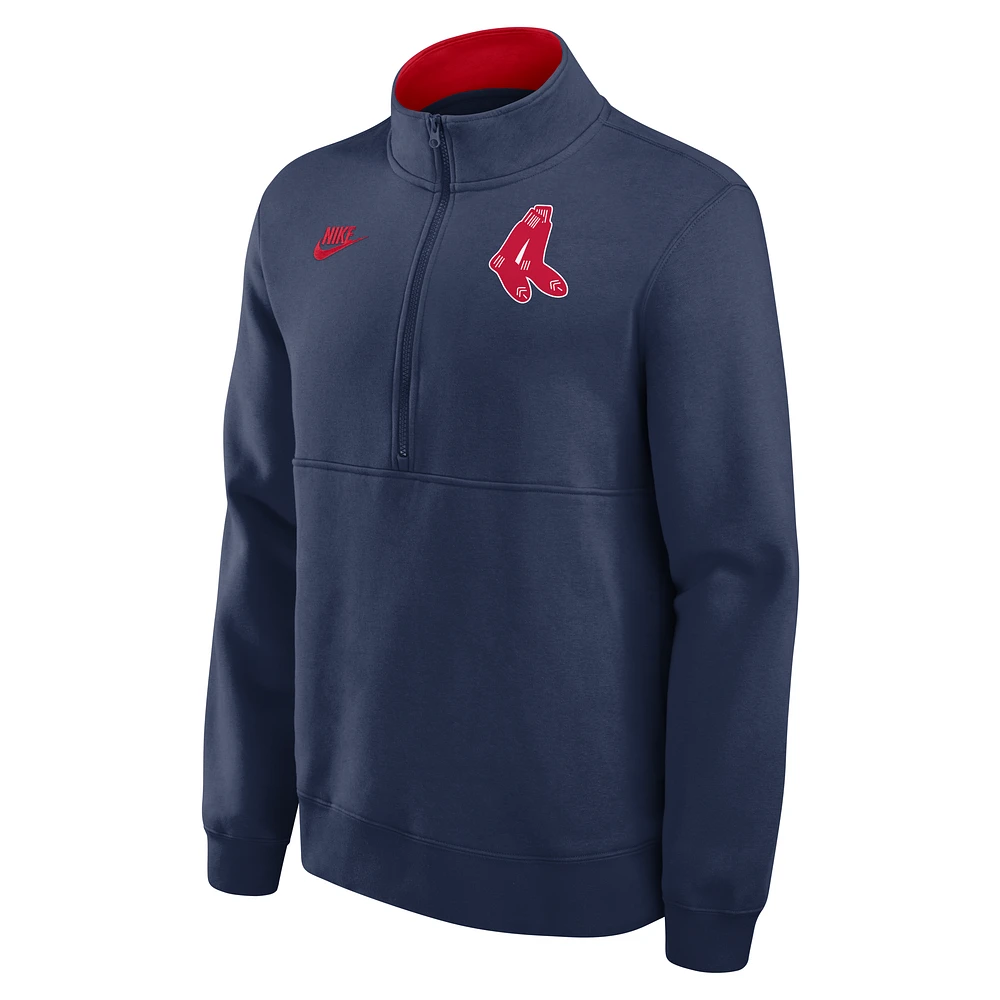 Boston Red Sox Cooperstown Men's Nike MLB 1/2-Zip Crew
