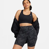 Nike Universa Women's Medium-Support High-Waisted 8" Camo Biker Shorts with Pockets