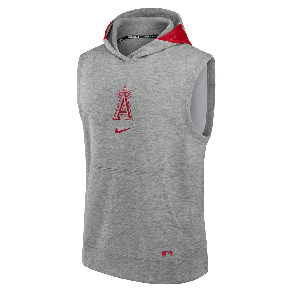 Los Angeles Angels Authentic Collection Early Work Men’s Nike Dri-FIT MLB Sleeveless Pullover Hoodie