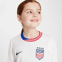 USWNT 2024 Stadium Home Big Kids' Nike Dri-FIT Soccer Long-Sleeve Replica Jersey