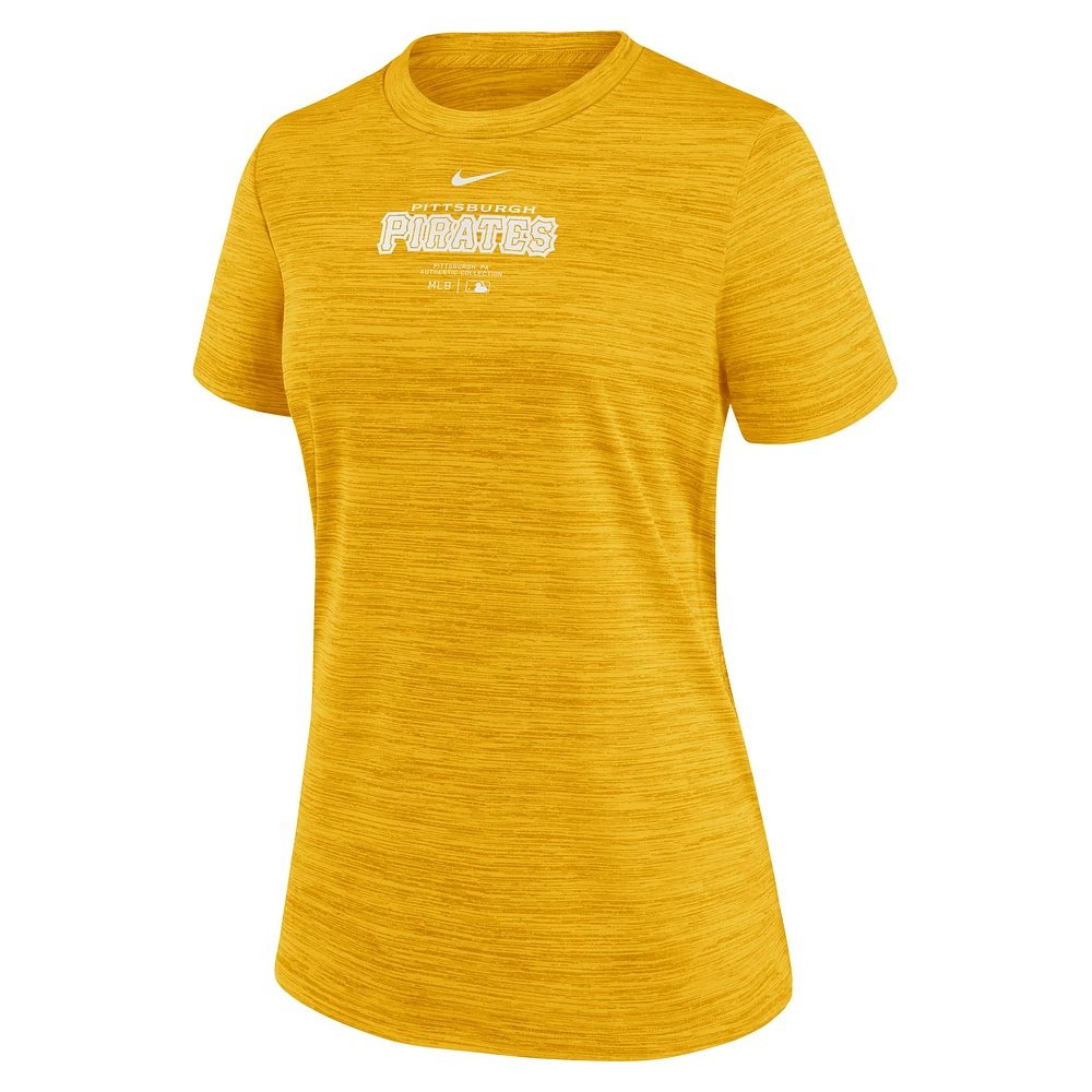 Pittsburgh Pirates Authentic Collection Practice Velocity Women's Nike Dri-FIT MLB T-Shirt