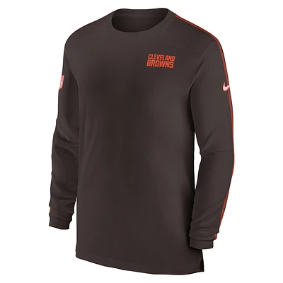 Cleveland Browns Sideline Coach Men's Nike Dri-FIT NFL Long-Sleeve Top