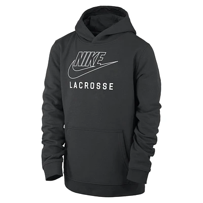 Nike Swoosh Club Fleece Big Kids' Lacrosse Pullover Hoodie