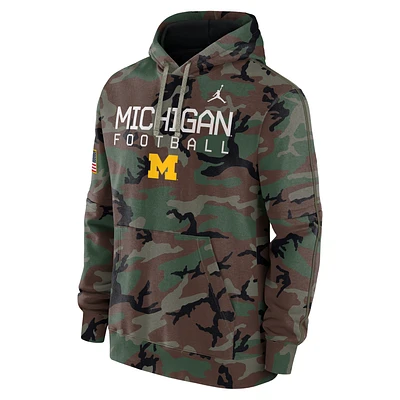 Michigan Wolverines Military Appreciation Club Men’s Jordan Brand College Pullover Hoodie