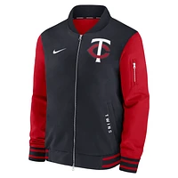 Minnesota Twins Authentic Collection Dugout Men's Nike MLB Full-Zip Bomber Jacket