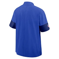 Los Angeles Rams Sideline Coach Men's Nike NFL 1/2-Zip Short-Sleeve Jacket