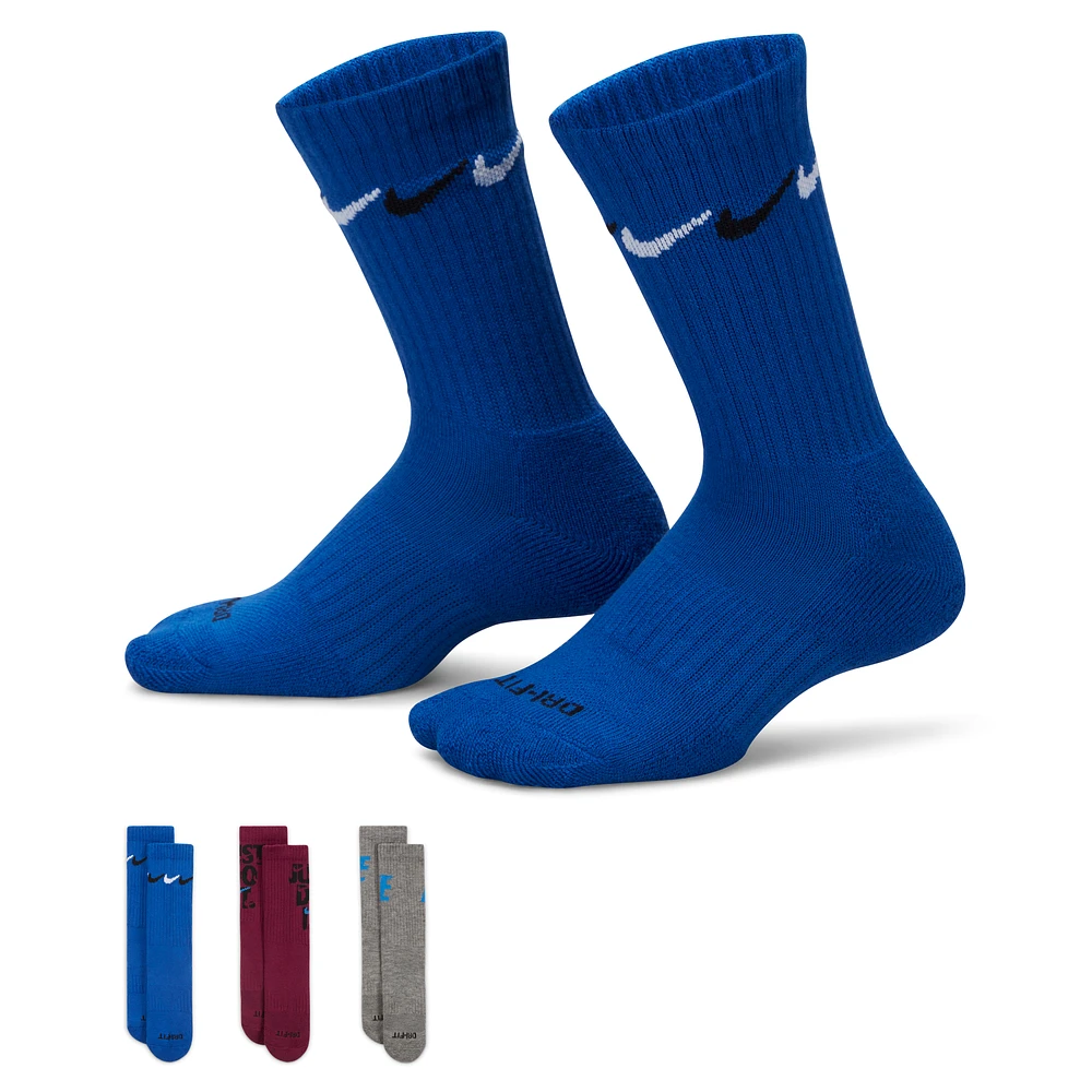 Nike Graphic Dri-FIT Crew Socks (3 Pairs) Little Kids'