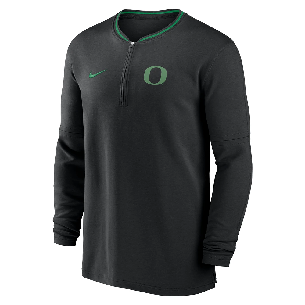 Oregon Ducks Sideline Coach Men's Nike Dri-FIT College 1/2-Zip Long-Sleeve Top