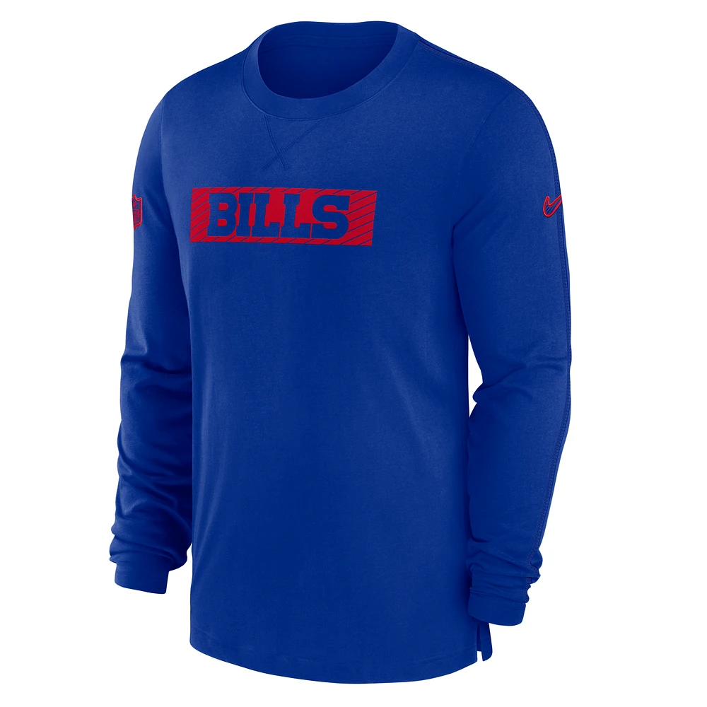 Buffalo Bills Sideline Player Team Issue Men’s Nike Dri-FIT Long-Sleeve Top