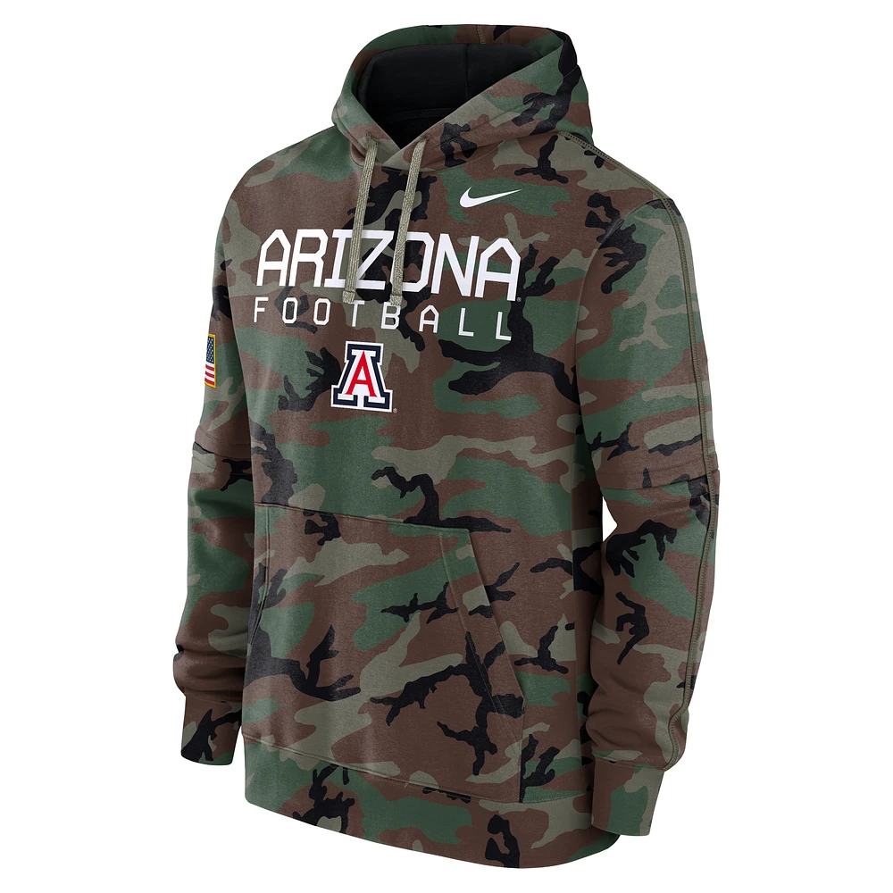 Arizona Wildcats Military Appreciation Club Men’s Nike College Pullover Hoodie