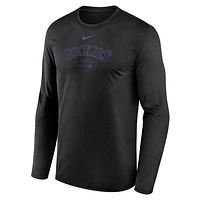 Colorado Rockies Authentic Collection Practice Men's Nike Dri-FIT MLB Long-Sleeve T-Shirt