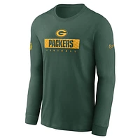 Green Bay Packers Sideline Team Issue Men's Nike Dri-FIT NFL Long-Sleeve T-Shirt